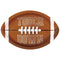 UNIQUE PARTY FAVORS Theme Party Football Shaped Large Lunch Paper Plates, 12 Inches, 8 Count 011179132188