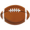 UNIQUE PARTY FAVORS Theme Party Football Shaped Large Lunch Paper Plates, 9 Inches, 8 Count 011179132195