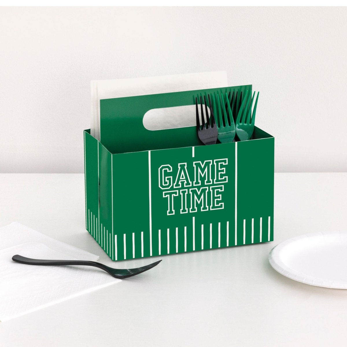 UNIQUE PARTY FAVORS Theme Party Football Utensil Caddy, 1 Count 011179132478