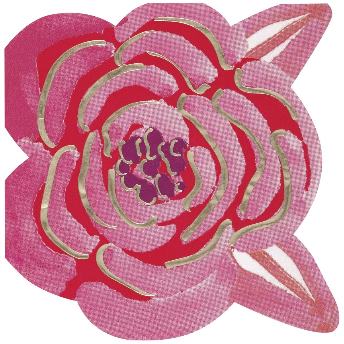 UNIQUE PARTY FAVORS Valentine's Day Elegant Valentine Large Flower Shaped Lunch Napkins, 16 Count