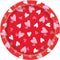 UNIQUE PARTY FAVORS Valentine's Day Fluttering Hearts Small Round Dessert Paper Plates, 7 Inches, 8 Count 011179300044