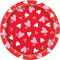 UNIQUE PARTY FAVORS Valentine's Day Fluttering Hearts Small Round Dessert Paper Plates, 7 Inches, 8 Count 011179300044