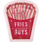 UNIQUE PARTY FAVORS Valentine's Day Lovely Galentine Large French Fries Shaped Lunch Paper Plates, 9 Inches, 8 Count