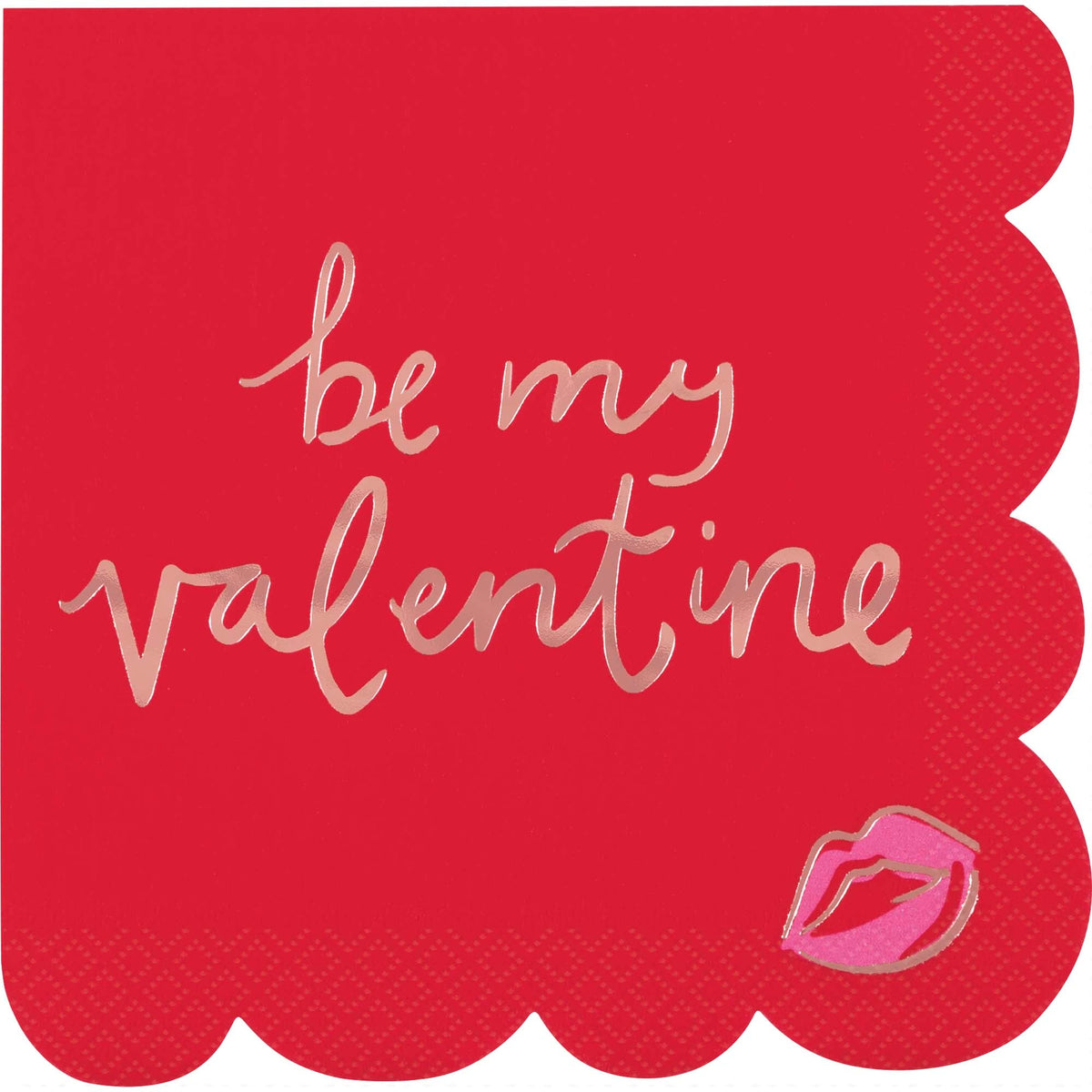 UNIQUE PARTY FAVORS Valentine's Day R & P Valentine's Day Large Scalloped Lunch Napkins, 16 Count 011179989126