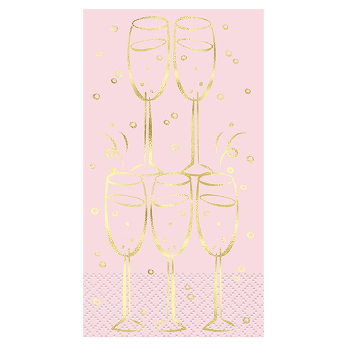UNIQUE PARTY FAVORS Wedding Pink Blooms Bridal Small Beverage Napkins, 16 Count 011179279807