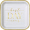 UNIQUE PARTY FAVORS Wedding Pink Blooms Bridal Small Square Dessert Paper Plates, 7 Inches, 8 Count 011179279647