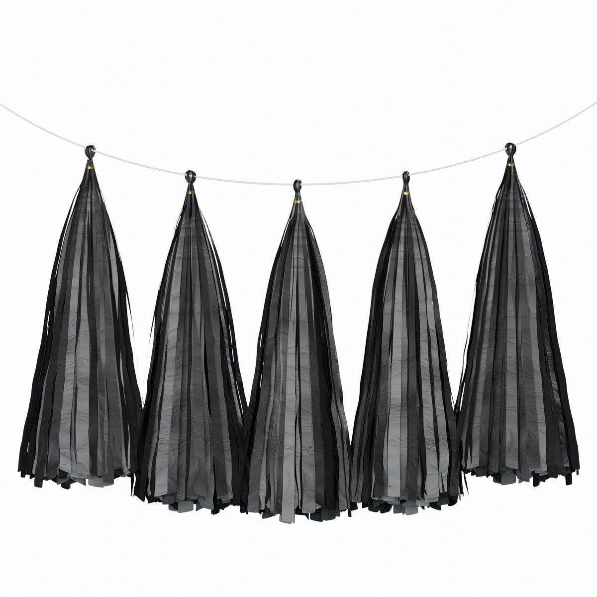 Weifang Mayshine Imp&exp co Decorations Black Tassel Garland, 5 Count 810064197215