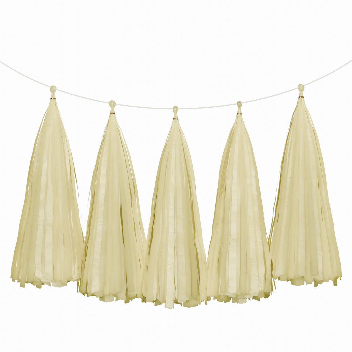 Weifang Mayshine Imp&exp co Decorations Cream Tassel Garland, 5 Count 810064197154