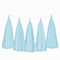 Weifang Mayshine Imp&exp co Decorations Light Blue Tassel Garland, 5 Count 810064197123