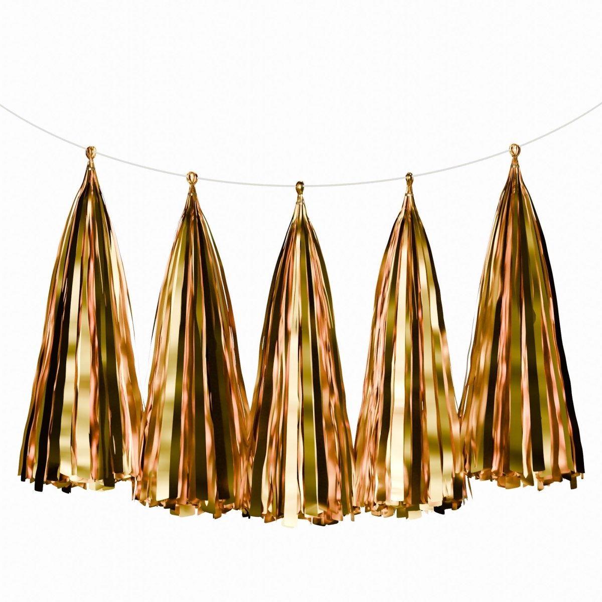 Weifang Mayshine Imp&exp co Decorations Metallic Gold Tassel Garland, 5 Count 810064197345