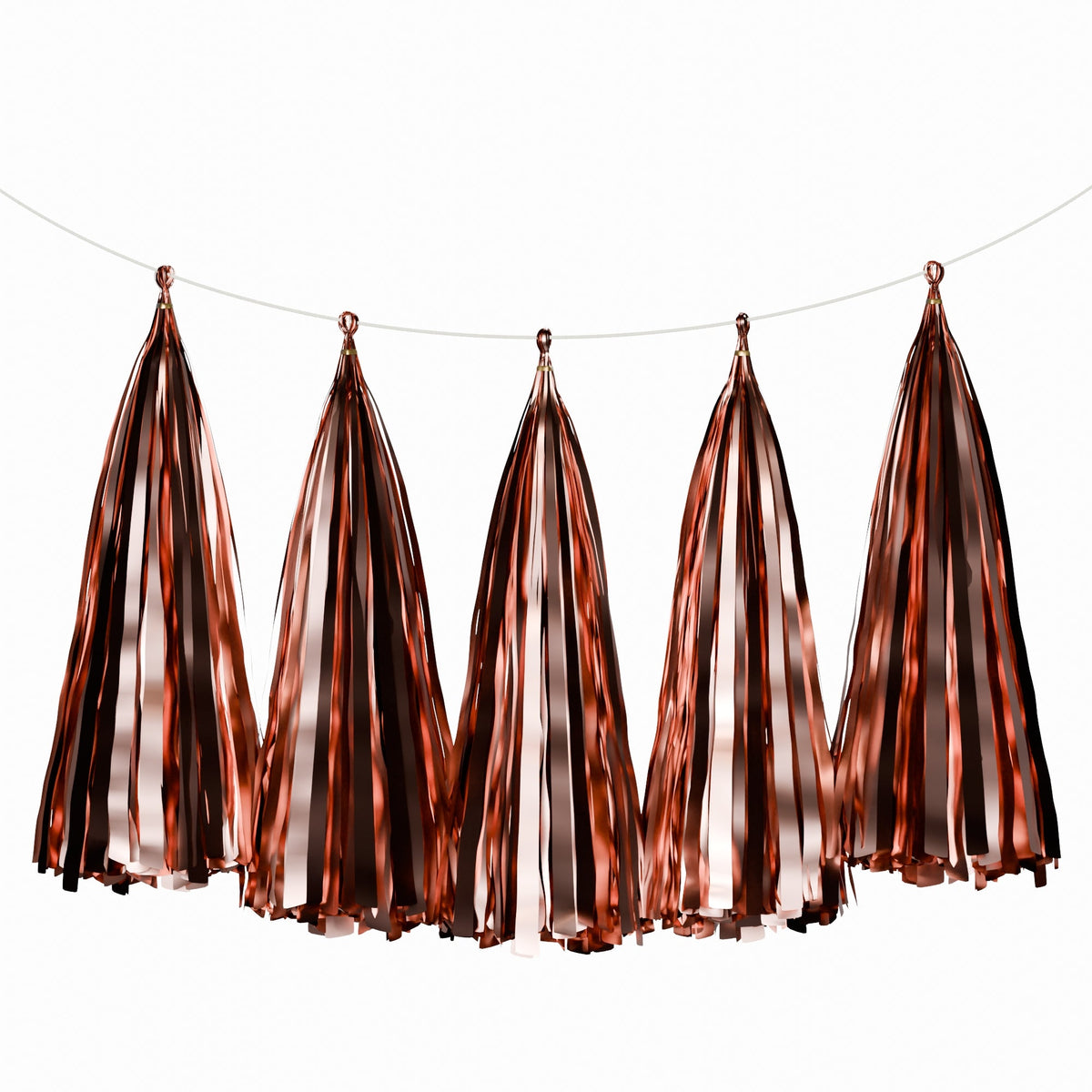 Weifang Mayshine Imp&exp co Decorations Metallic Rosegold Tassel Garland, 5 Count 810064197369
