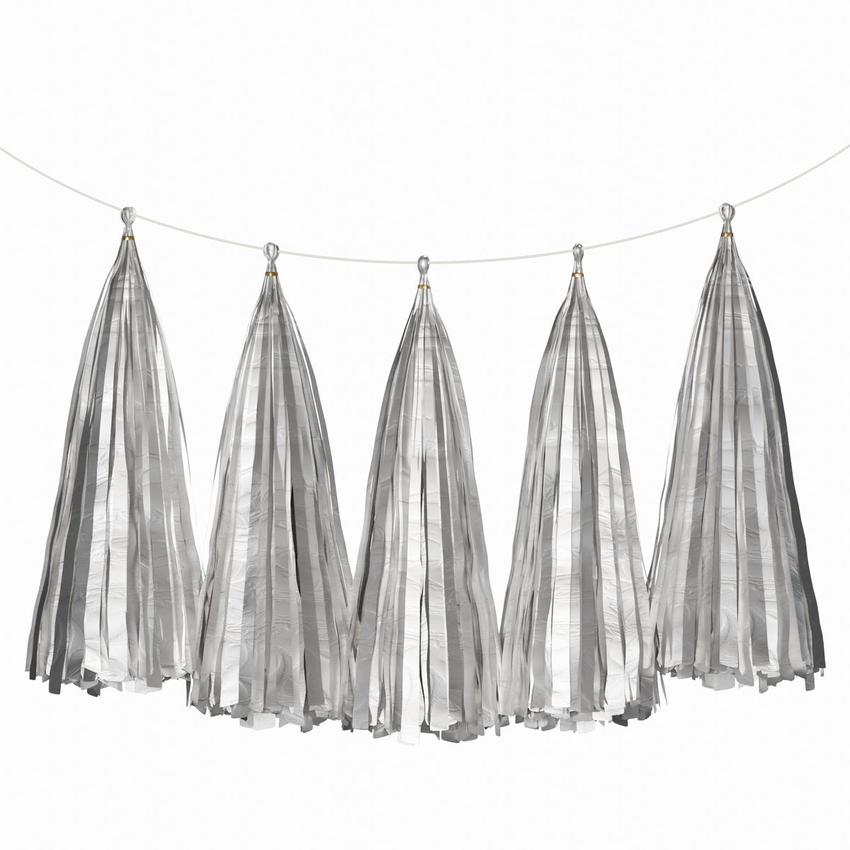 Weifang Mayshine Imp&exp co Decorations Silver Tassel Garland 5 Count 810064197284