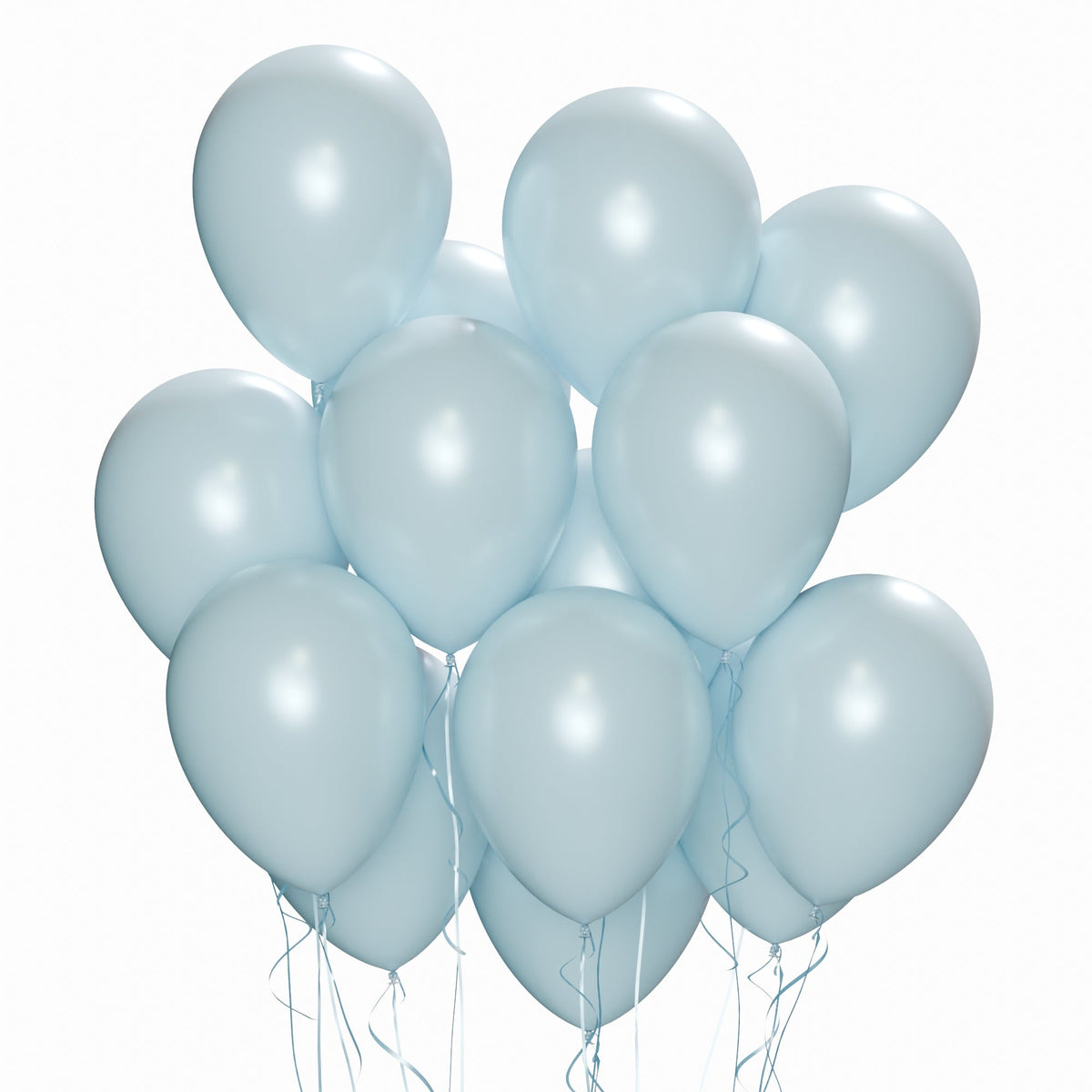WIDE OCEAN INTERNATIONAL TRADE BEIJING CO., LTD Balloons Baby Blue Latex Balloon 12 Inches, Pearl Collection, 72 Count 810064197932