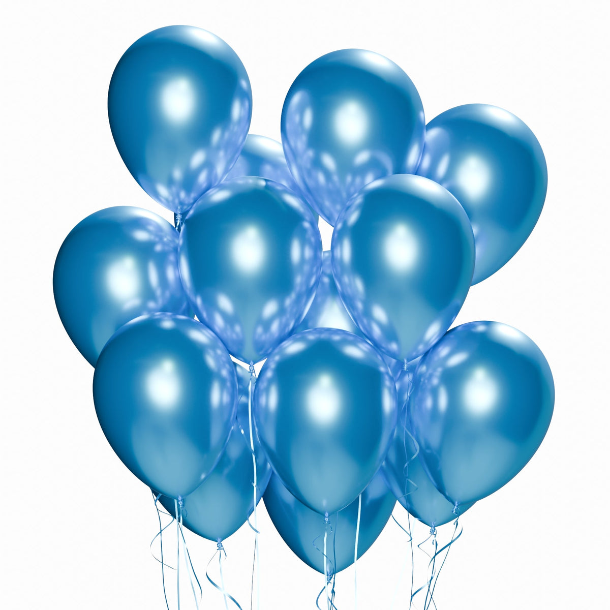 WIDE OCEAN INTERNATIONAL TRADE BEIJING CO., LTD Balloons Blue Latex Balloon 12 Inches, Chrome Collection, 72 Count 810064198700
