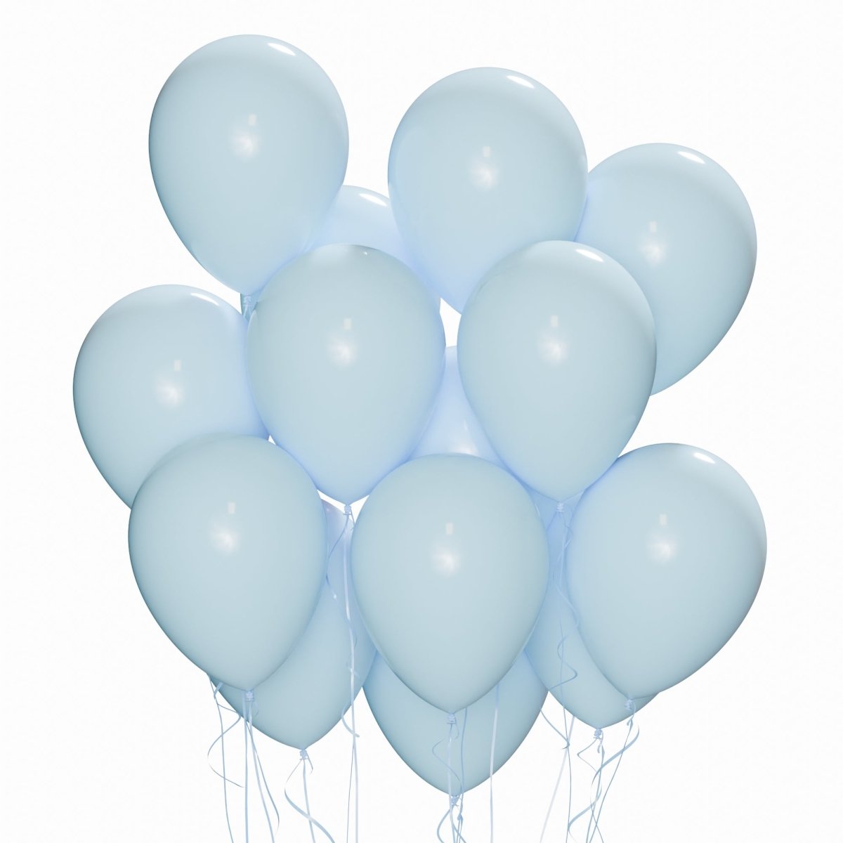 WIDE OCEAN INTERNATIONAL TRADE BEIJING CO., LTD Balloons Blue Latex Balloon 12 Inches, Macaroon Collection, 15 Count 810064198847