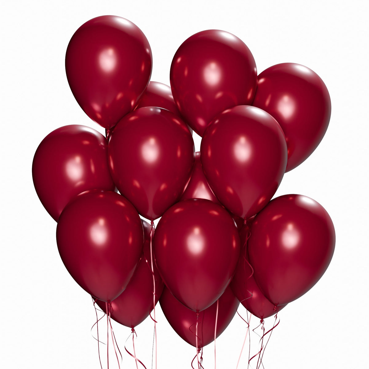 WIDE OCEAN INTERNATIONAL TRADE BEIJING CO., LTD Balloons Burgundy Latex Balloon 12 Inches, Pearl Collection, 15 Count 810077652596