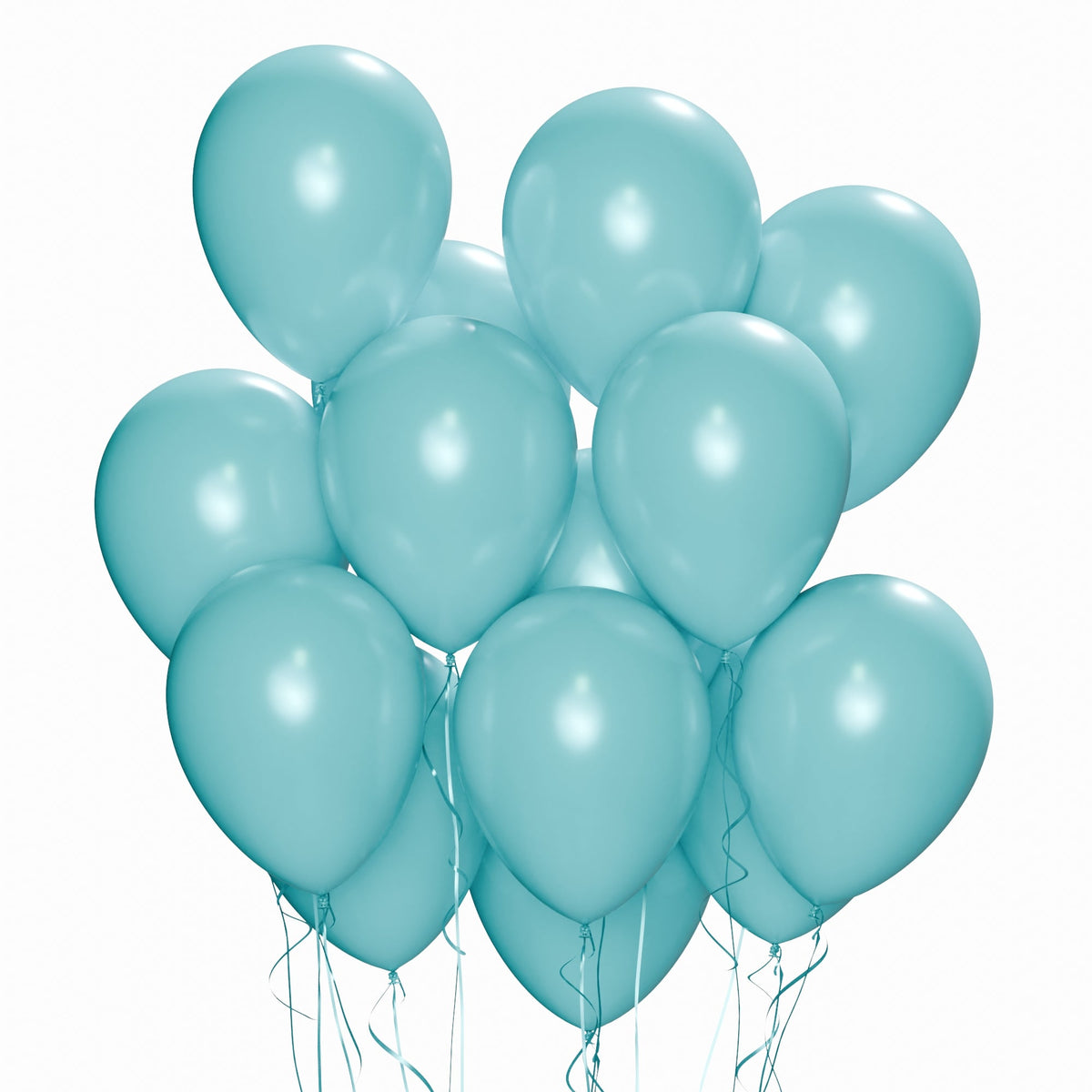 WIDE OCEAN INTERNATIONAL TRADE BEIJING CO., LTD Balloons Caribbean Blue Latex Balloon 12 Inches, Pearl Collection, 72 Count 810064197871