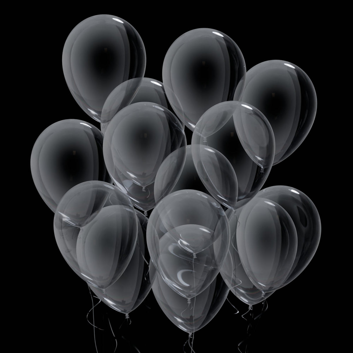 WIDE OCEAN INTERNATIONAL TRADE BEIJING CO., LTD Balloons Clear Latex Balloon 12 Inches, 15 Count 810064197437