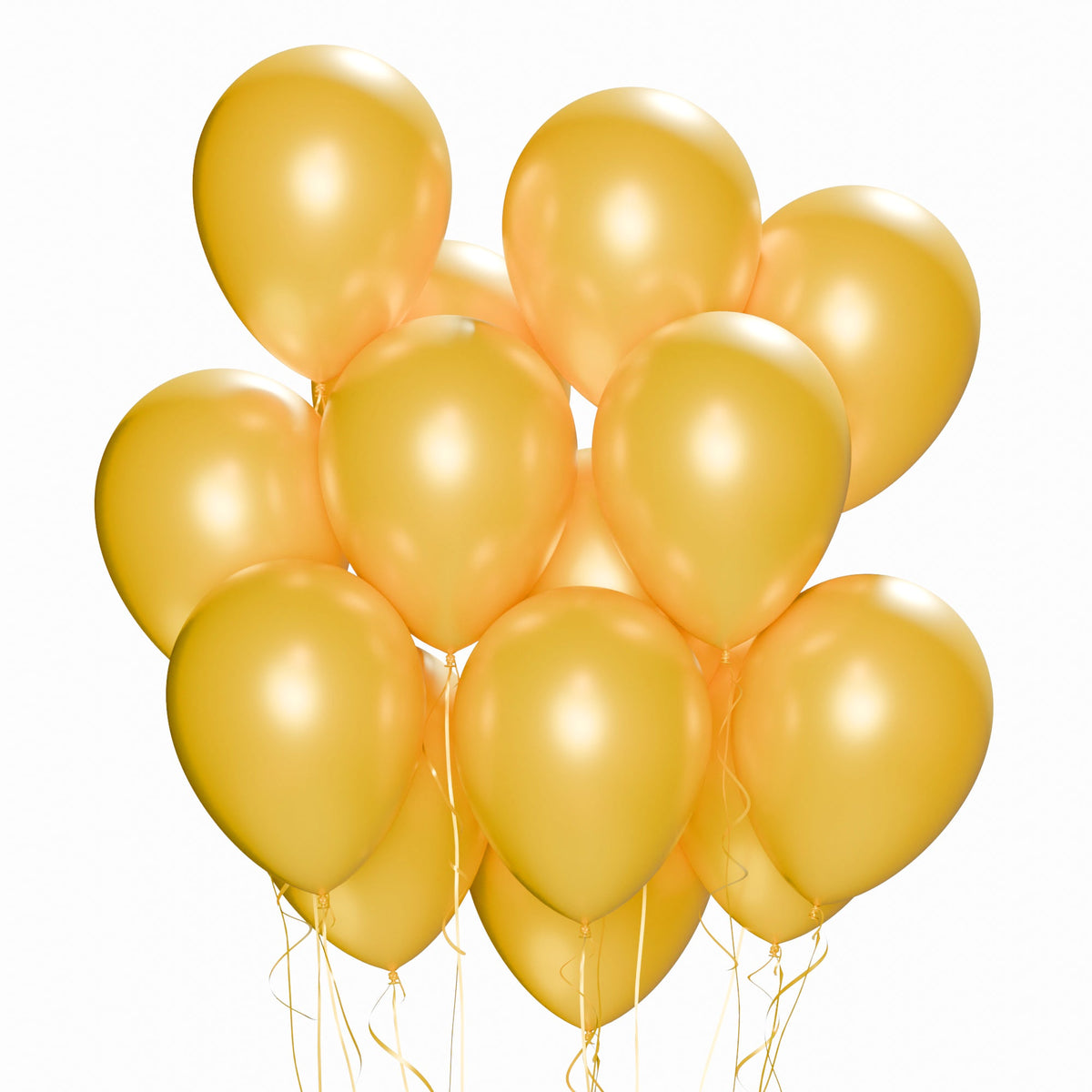 WIDE OCEAN INTERNATIONAL TRADE BEIJING CO., LTD Balloons Gold Latex Balloon 12 Inches, Pearl Collection, 15 Count 810064198328