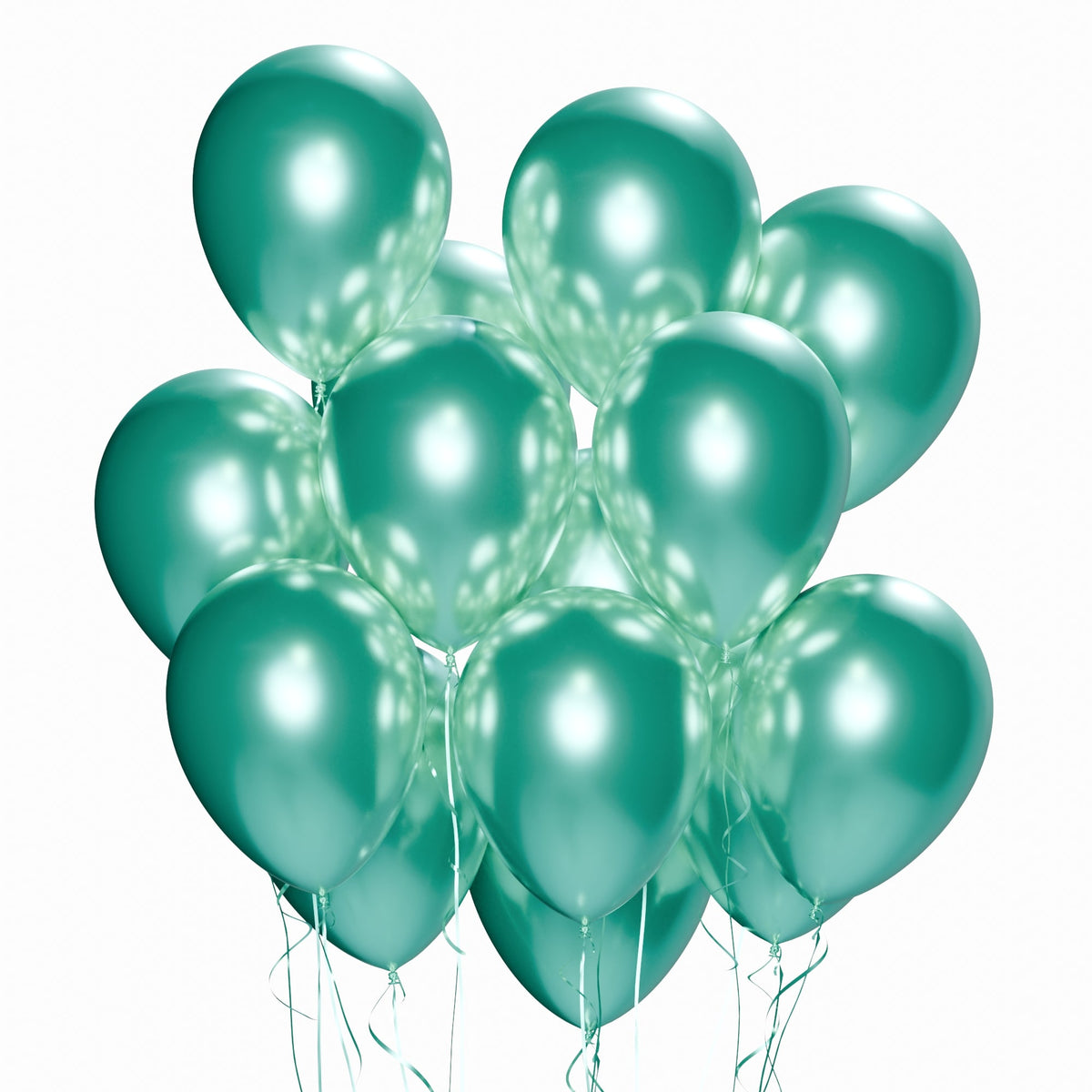 WIDE OCEAN INTERNATIONAL TRADE BEIJING CO., LTD Balloons Green Latex Balloon 12 Inches, Chrome Collection, 15 Count 810064198656