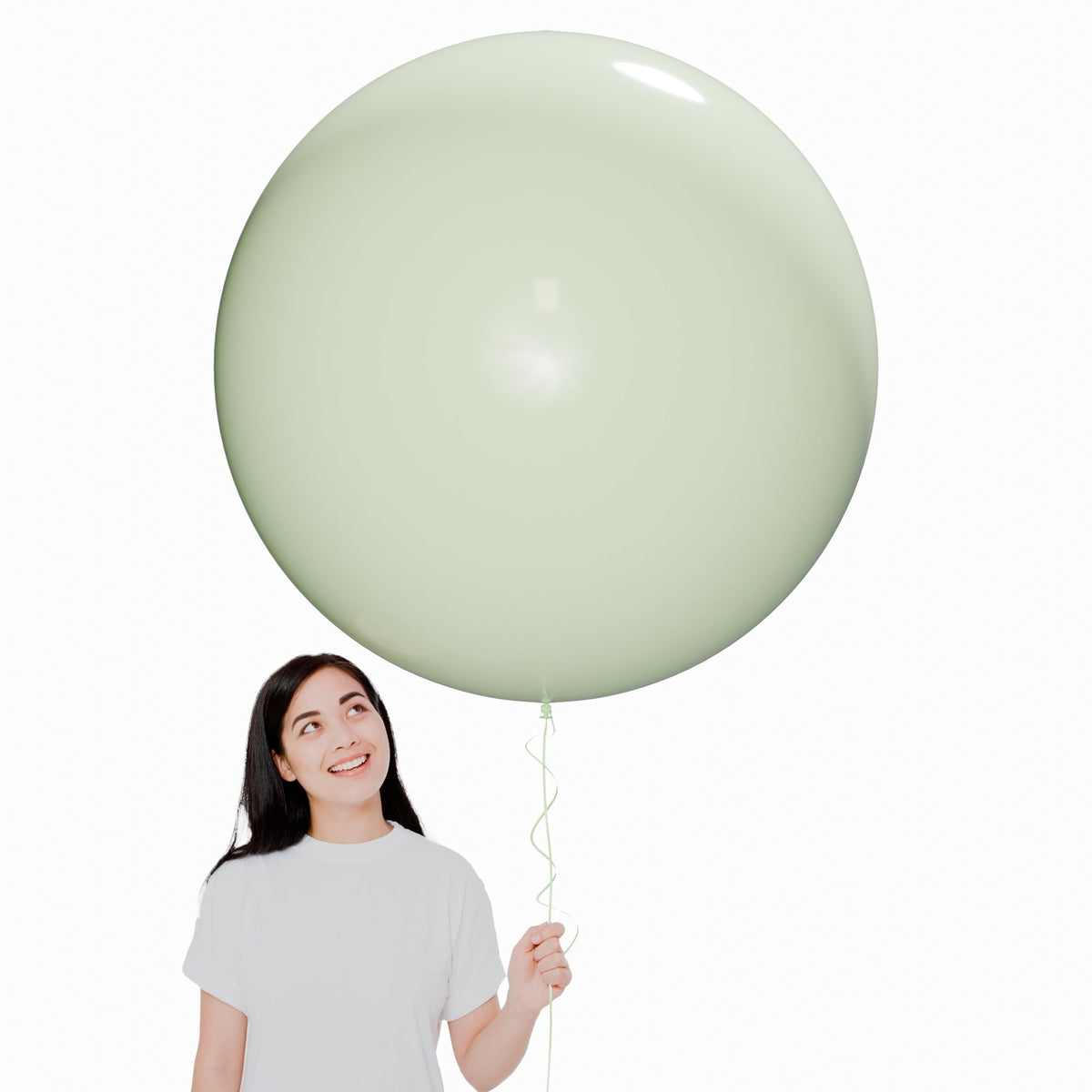 WIDE OCEAN INTERNATIONAL TRADE BEIJING CO., LTD Balloons Green Latex Balloon 36 Inches, Macaroon Collection, 2 Count 810064198946