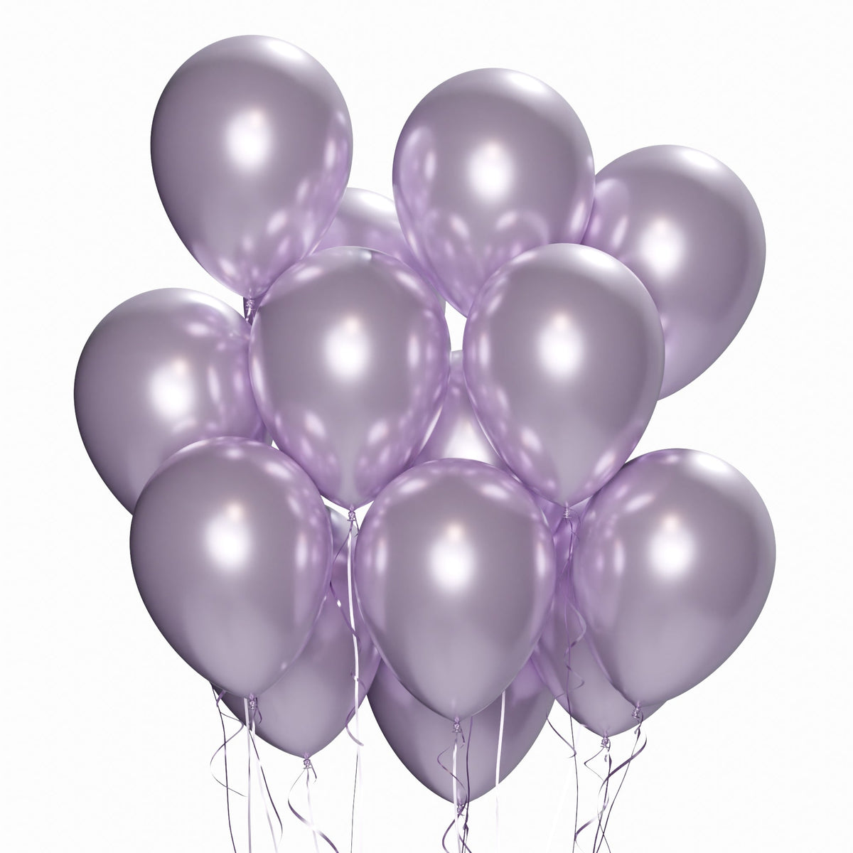 WIDE OCEAN INTERNATIONAL TRADE BEIJING CO., LTD Balloons Light Purple Latex Balloon 12 Inches, Chrome Collection, 15 Count 810064198571