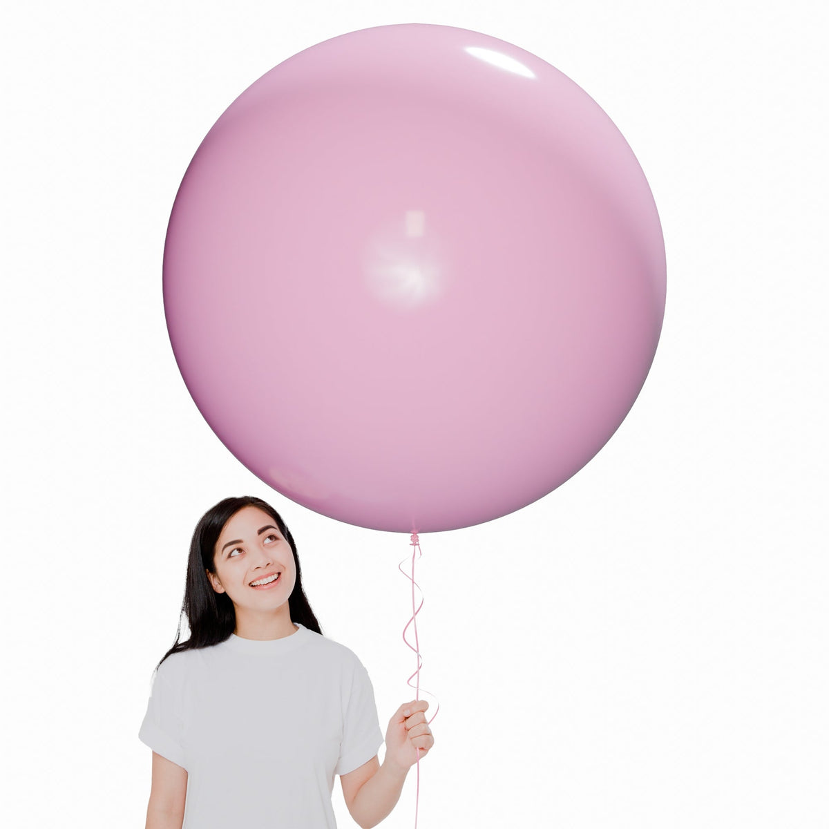 WIDE OCEAN INTERNATIONAL TRADE BEIJING CO., LTD Balloons Pink Latex Balloon 36 Inches, Macaroon Collection, 2 Count 810064198984