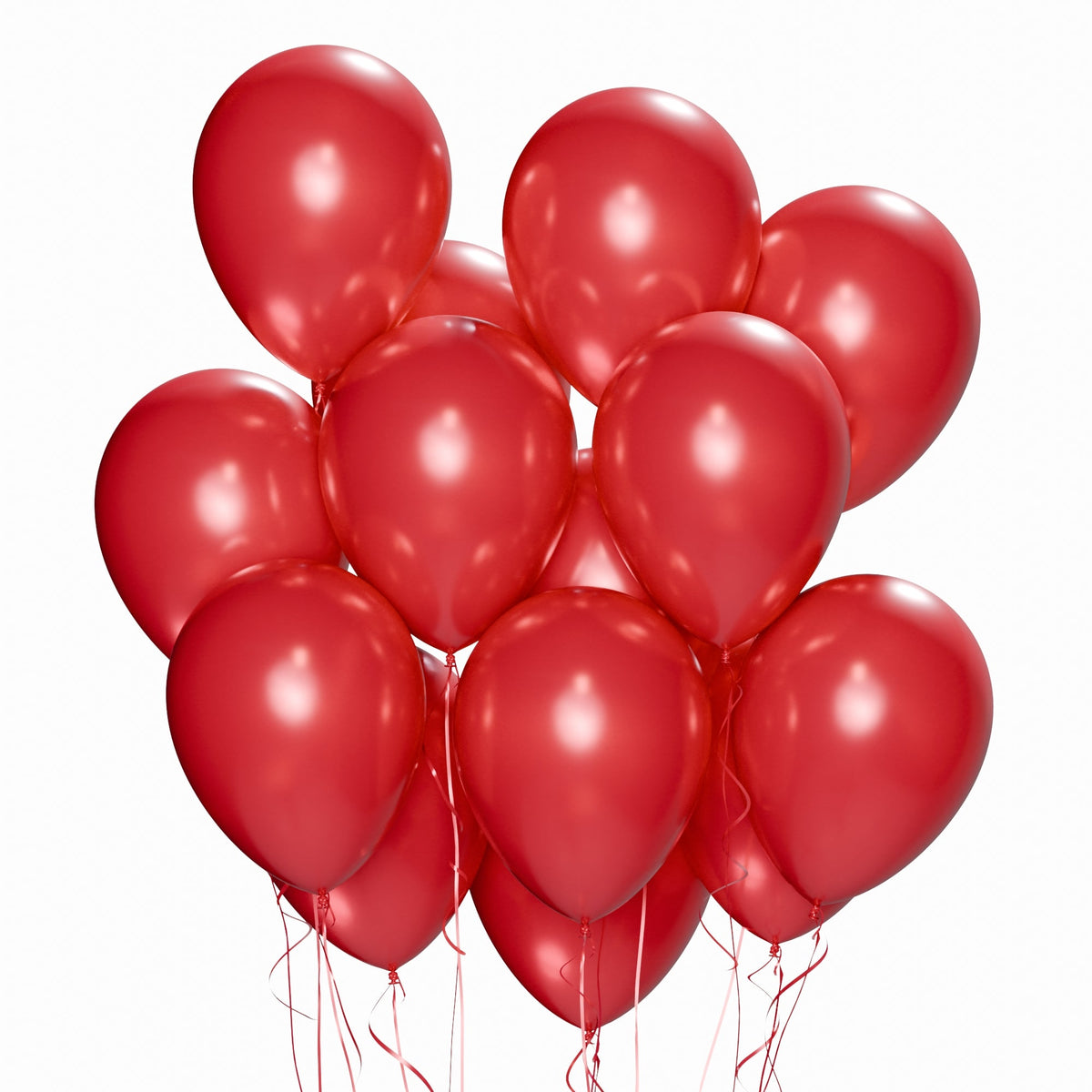 WIDE OCEAN INTERNATIONAL TRADE BEIJING CO., LTD Balloons Red Latex Balloon 12 Inches, Pearl Collection, 15 Count 810064197758