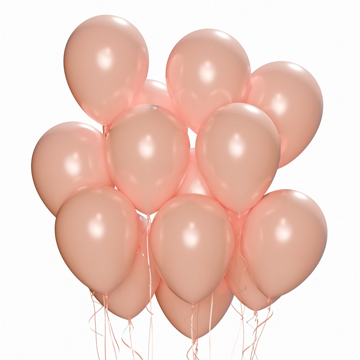 WIDE OCEAN INTERNATIONAL TRADE BEIJING CO., LTD Balloons Rosegold Latex Balloon 12 Inches, Pearl Collection, 15 Count 810064198342
