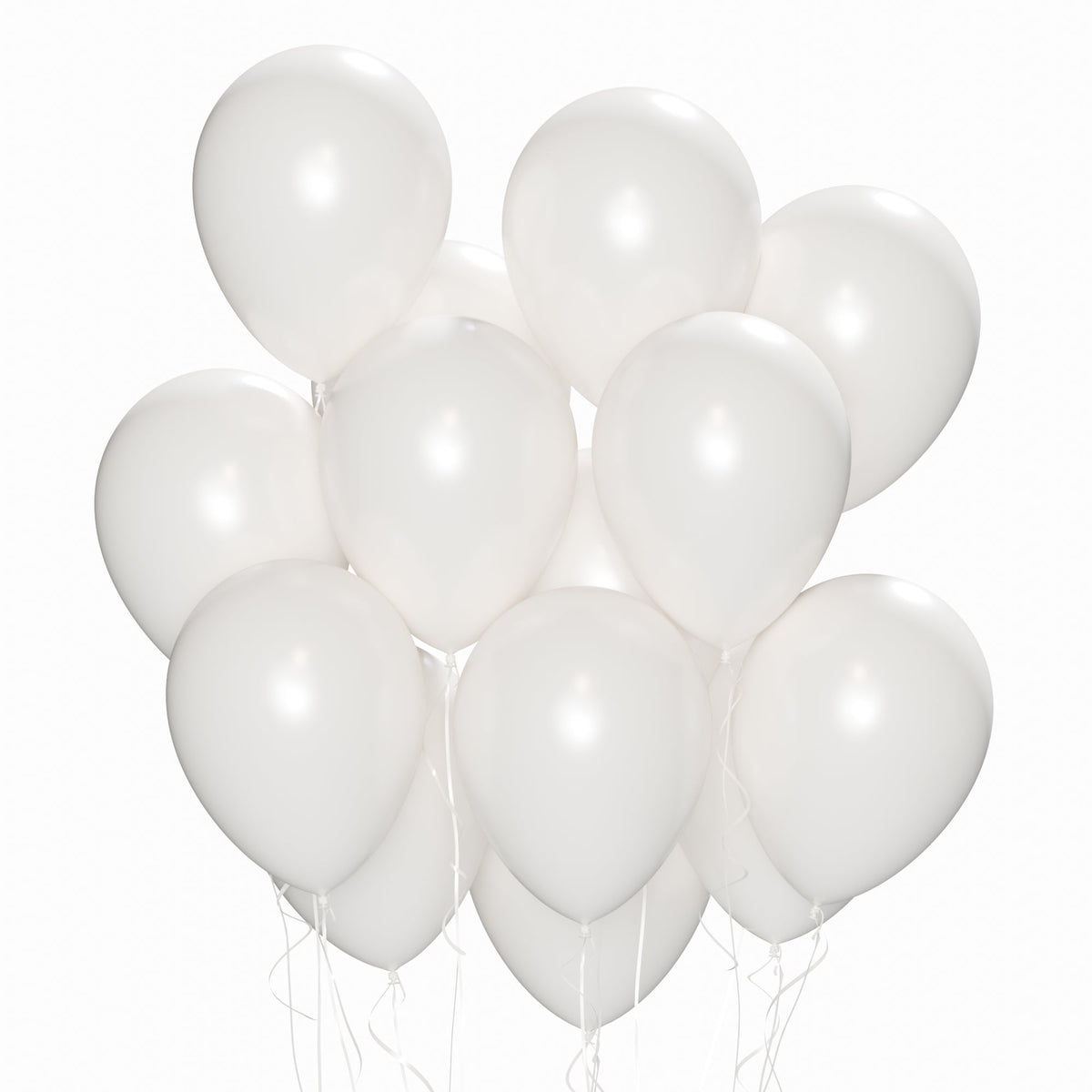 WIDE OCEAN INTERNATIONAL TRADE BEIJING CO., LTD Balloons White Latex Balloon 12 Inches, Pearl Collection, 15 Count 810064197482