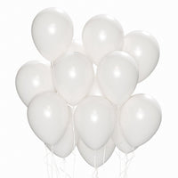 WIDE OCEAN INTERNATIONAL TRADE BEIJING CO., LTD Balloons White Latex Balloon 12 Inches, Pearl Collection, 72 Count 810064197499