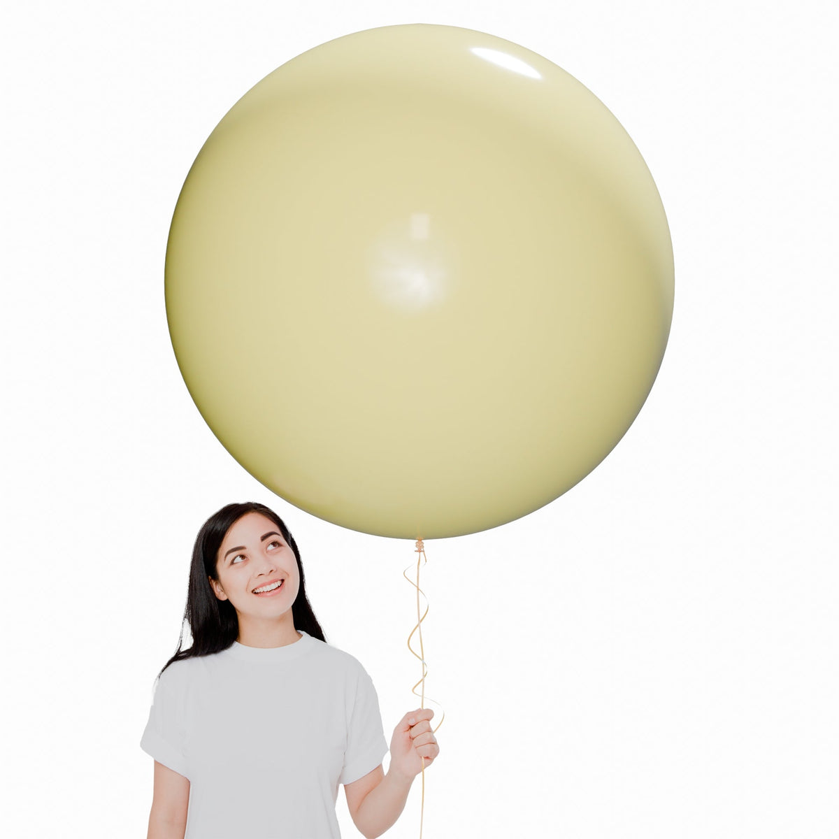 WIDE OCEAN INTERNATIONAL TRADE BEIJING CO., LTD Balloons Yellow Latex Balloon 36 Inches, Macaroon Collection, 2 Count 810064198823