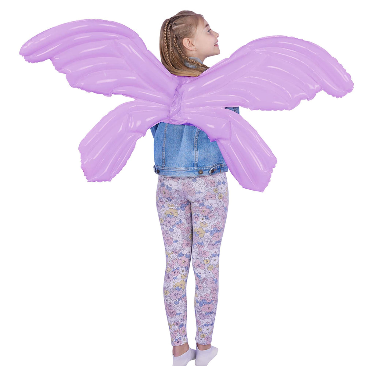 WIDE OCEAN INTERNATIONAL TRADE BEIJING CO., LTD Costume Accessories Purple Macaroon Butterfly Balloon Wings, 1 Count 810077659434