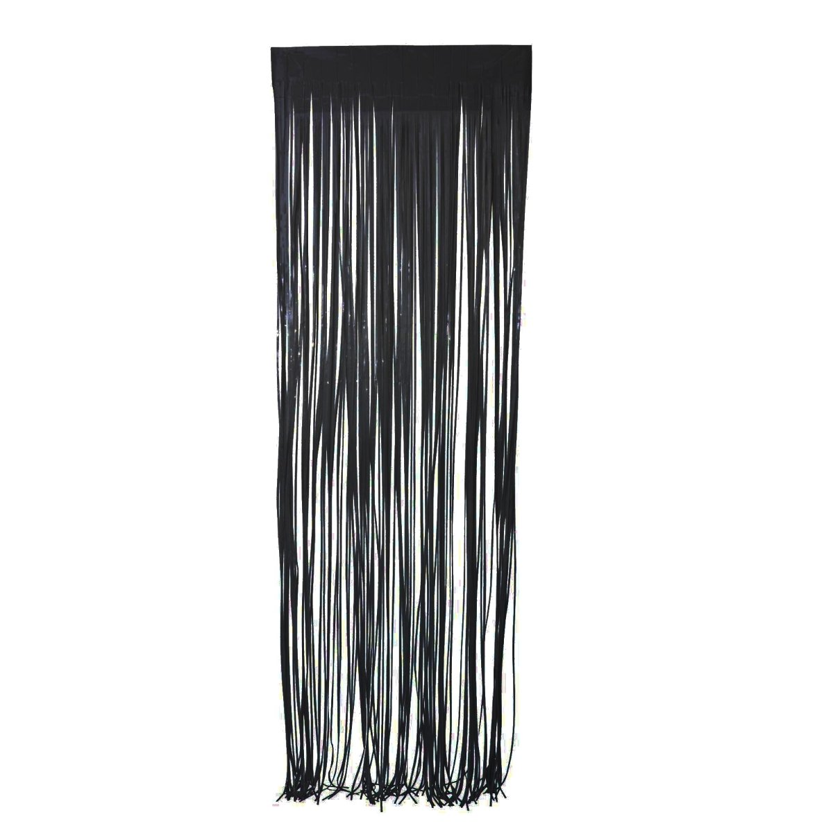 WIDE OCEAN INTERNATIONAL TRADE BEIJING CO., LTD Decorations Black Metallic Fringe Curtain, 40 x 118 Inches, 1 Count 810077651322