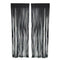WIDE OCEAN INTERNATIONAL TRADE BEIJING CO., LTD Decorations Black Metallic Fringe Curtain, 40 x 118 Inches, 2 Count 810077651339