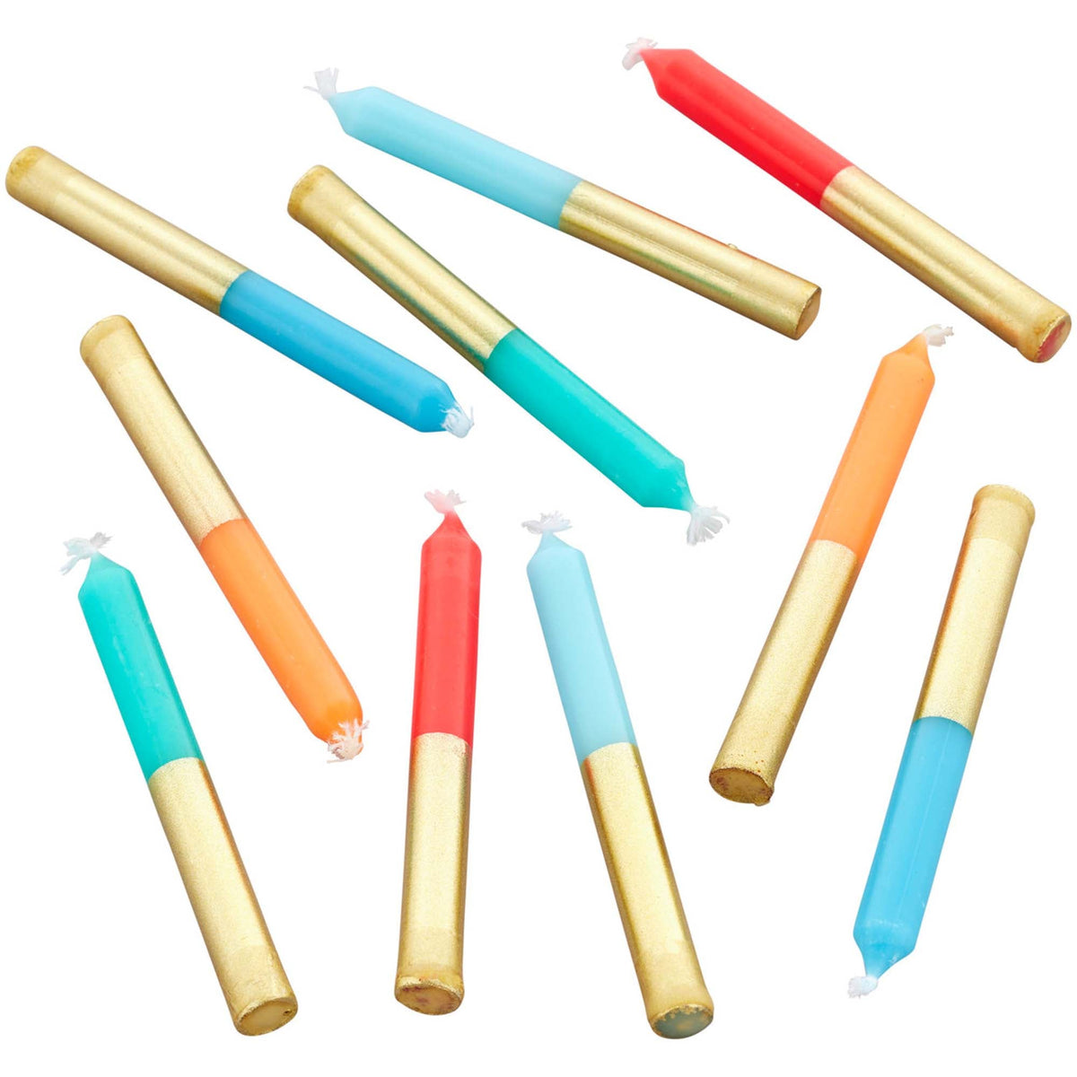WILTON INDUSTRIES Cake Supplies Gold Dipped Candle, 10 Count 070896129970