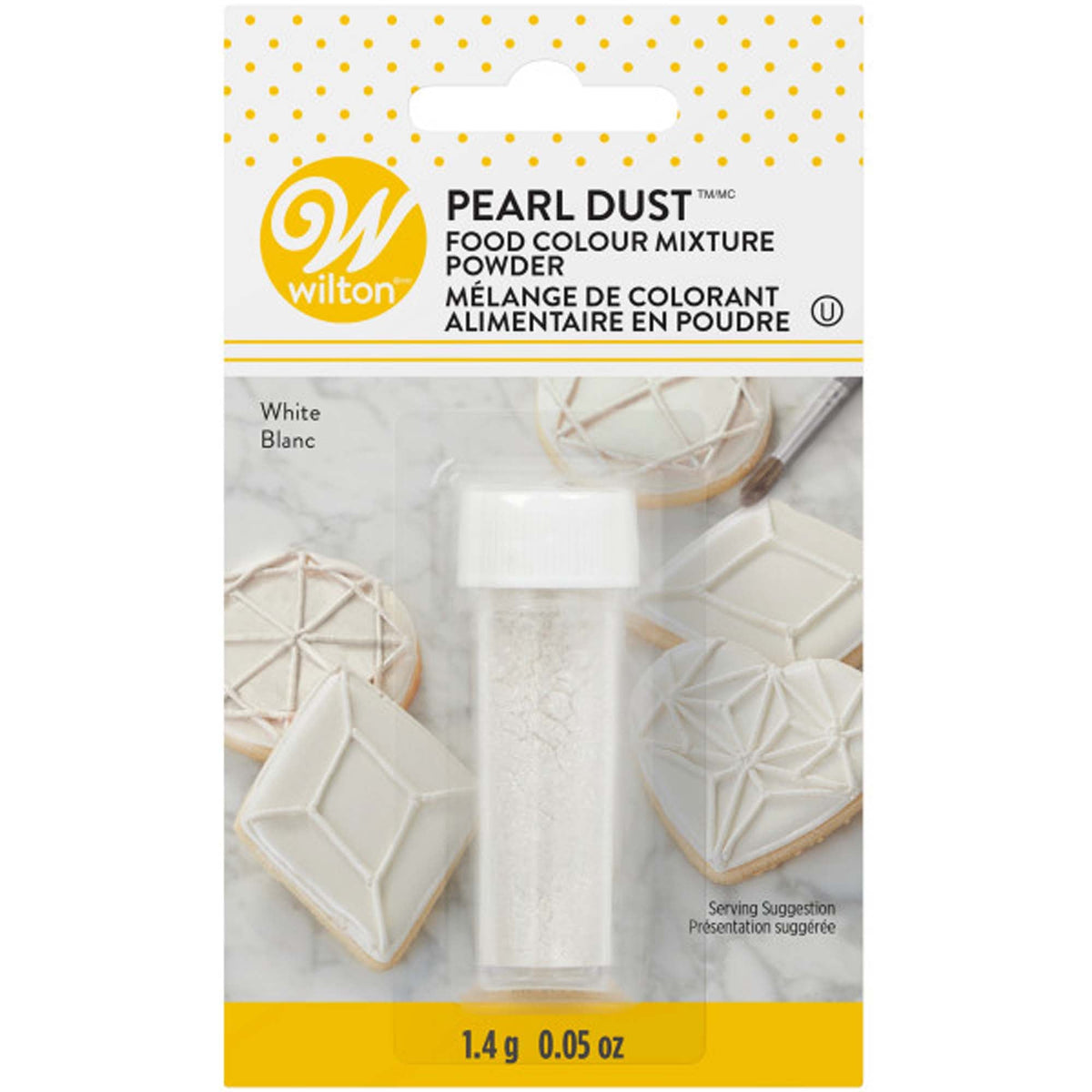 WILTON INDUSTRIES Cake Supplies White Pearl Dust, 0.05 Oz, 1 Count 020591853199