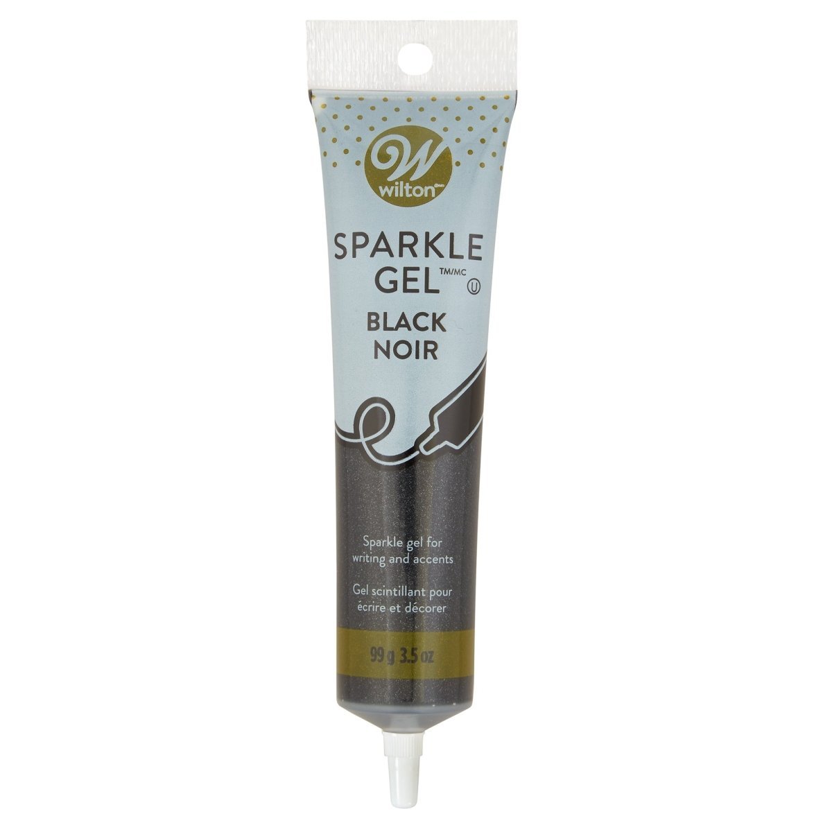 WILTON INDUSTRIES Christmas Black Sparkle Gel Tube, 99g, 1 Count 0020591005307