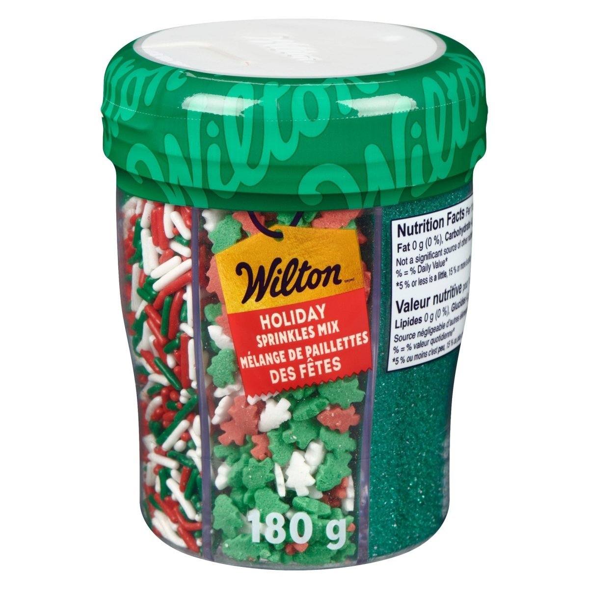 WILTON INDUSTRIES Christmas Holiday 6 Cells Sprinkles Mix, 180g, 1 Count 0020591006083