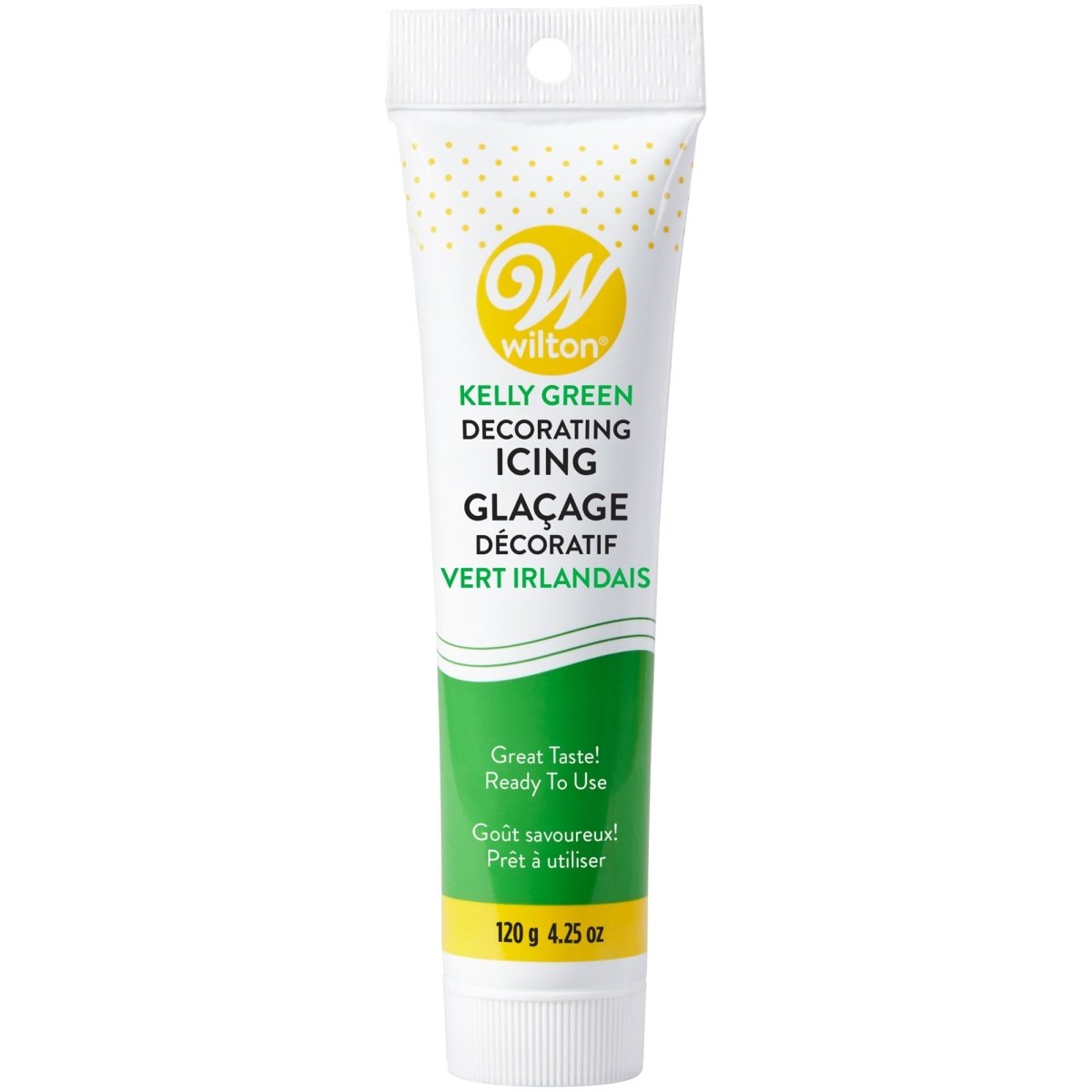 WILTON INDUSTRIES Christmas Kelly Green Decorating Icing Tube, 120g, 1 Count 0020591005369