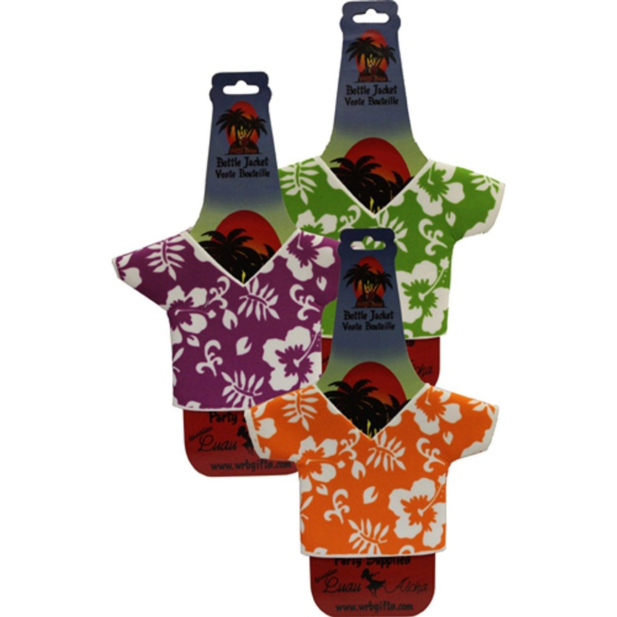WRB SALES & MARKETING INC Summer Hisbiscus Print T-shirt Bottle Holder, Assortment, 1 Count 8430930108040