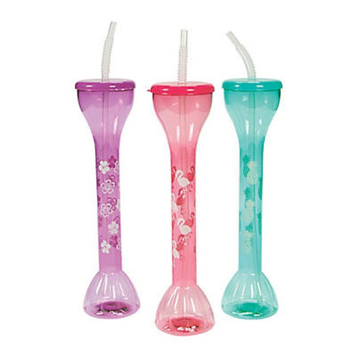 WRB SALES & MARKETING INC Summer Long Luau Yard Glasses, Assortment, 1 Count 1902073767833