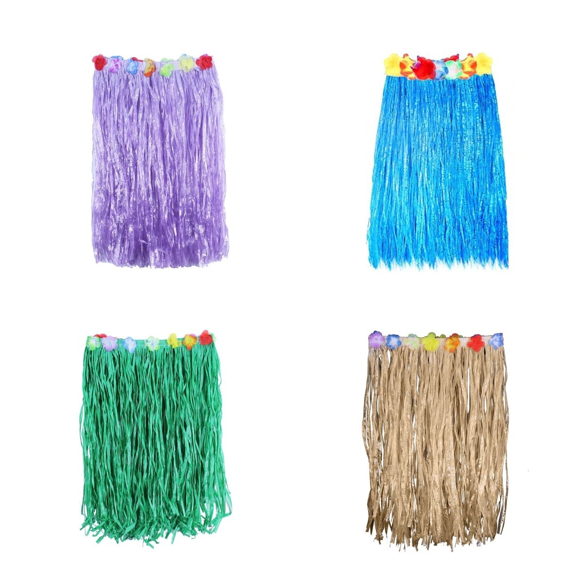 WRB SALES & MARKETING INC Theme Party Flowered Hawaiian Skirt for Adults, Assortment, 1 Count 8430930104301