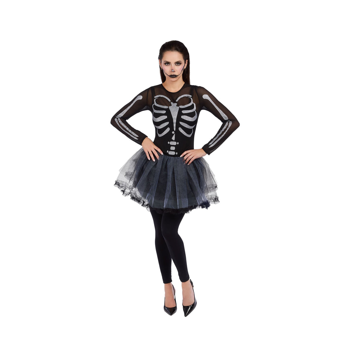 WUYI SHENGENMEI ARTS&CRAFTS CO., LTD Costumes Ballerina of the Dead Costume for Adults, Black Short Dress