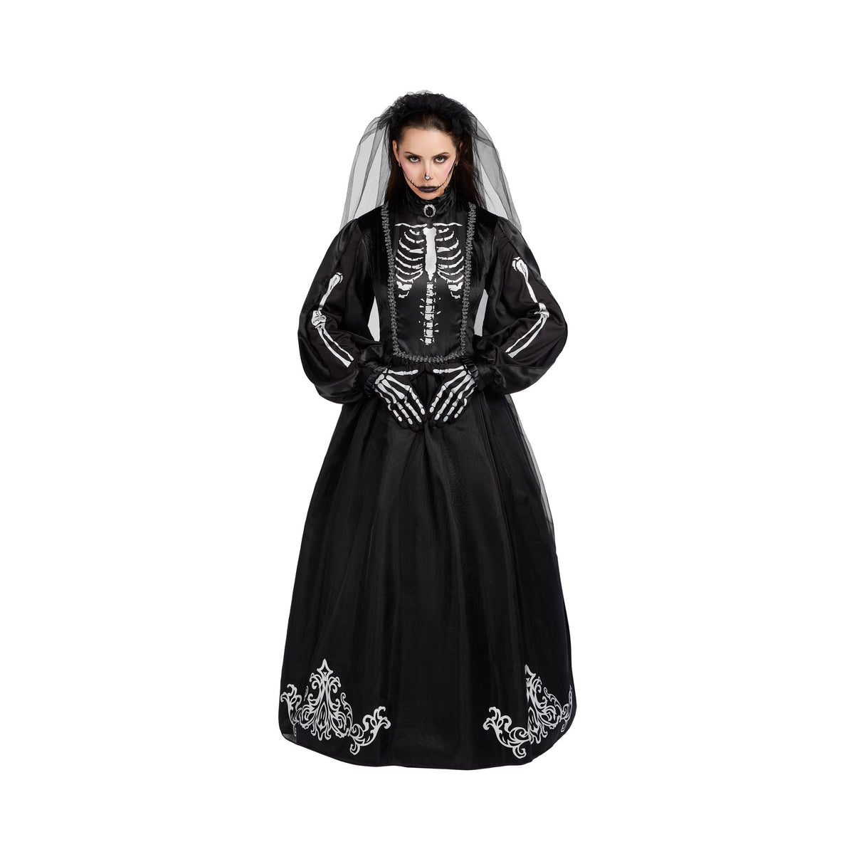 WUYI SHENGENMEI ARTS&CRAFTS CO., LTD Costumes Princess Skeleton Costume for Adults, Black Dress