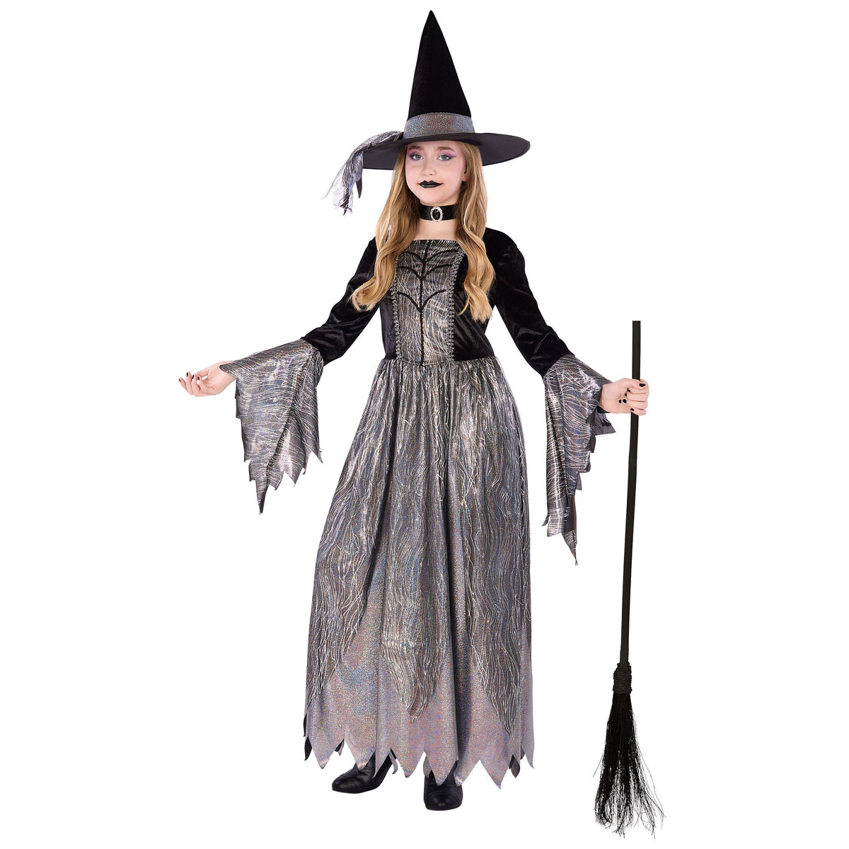 WUYI SHENGENMEI ARTS&CRAFTS CO., LTD Costumes Silver Witch Costume for Kids, Silver Dress