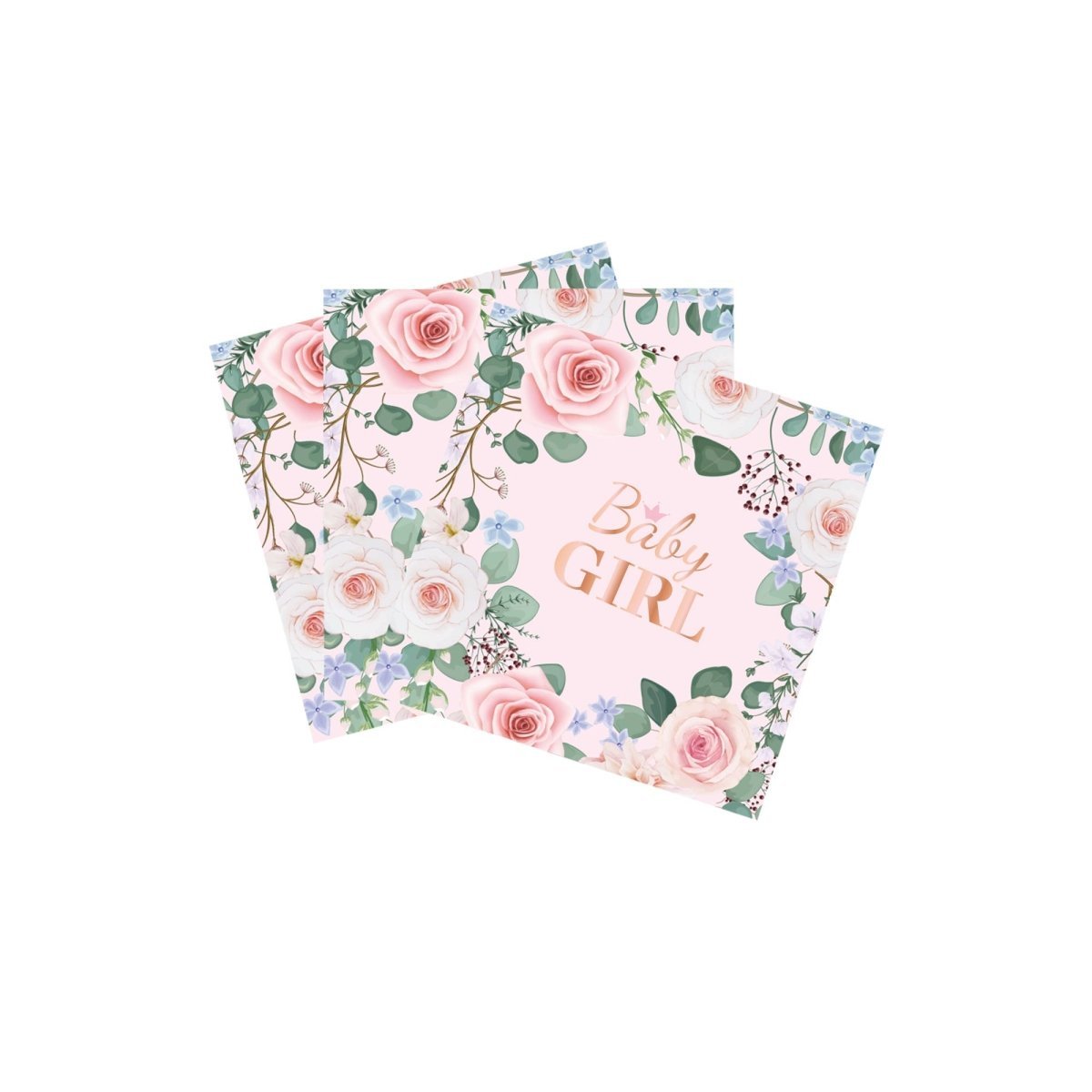 YIWU DAMAI Baby Shower Baby In Bloom Large Lunch Napkins, 16 Count 810120719818