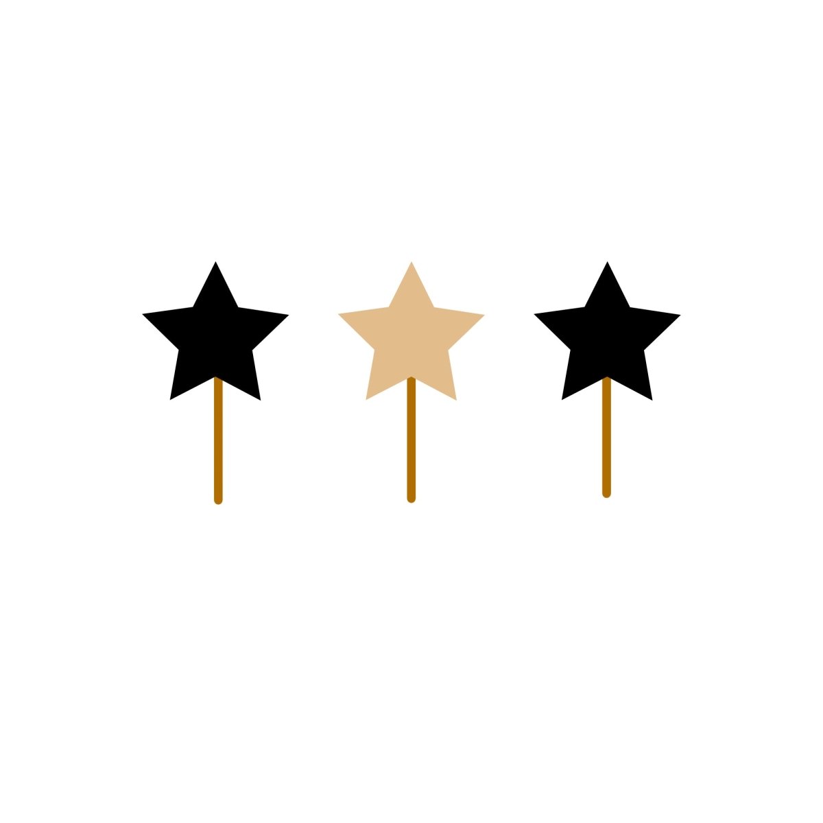 YIWU DAMAI Christmas New Year 2026 Star Shaped Cupcake Toppers, 12 Count 840482500571
