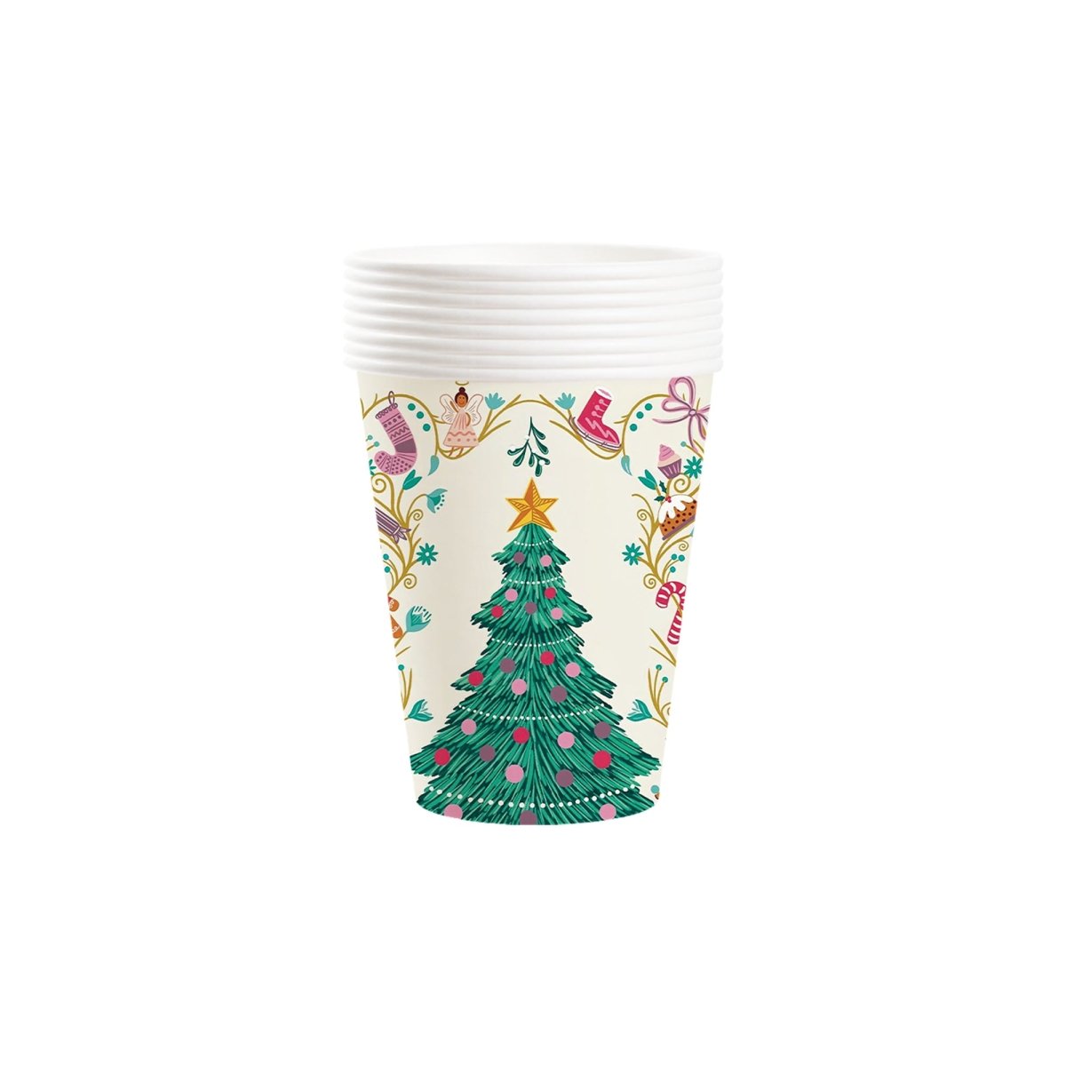 YIWU DAMAI Christmas Nutcracker Paper Cups, 9 Oz, 8 Count 840482501103