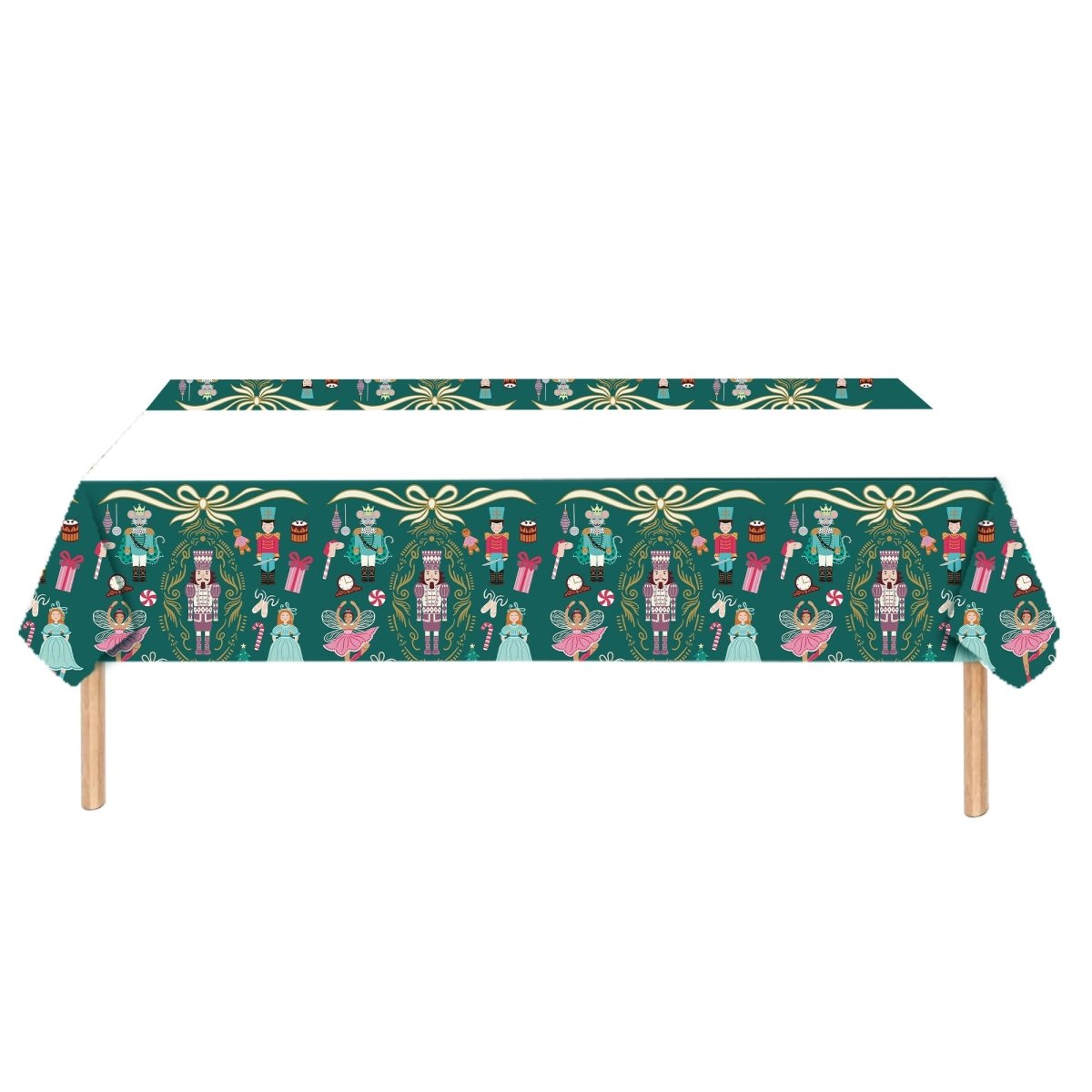 YIWU DAMAI Christmas Nutcracker Rectangular Paper Table Cover, 120 x 180 Inches, 1 Count 840482501127